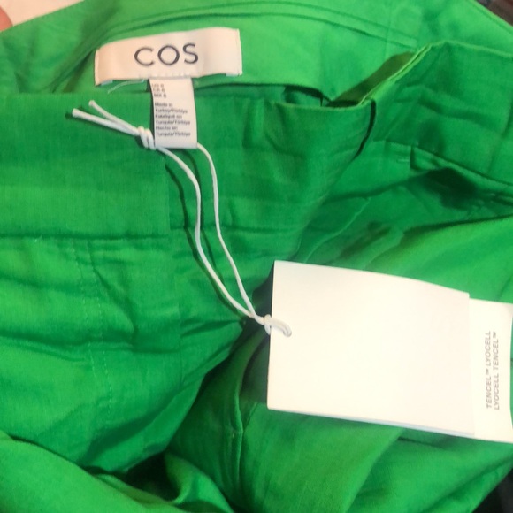 COS wide leg high waisted pant NWT size 6 bold green grass - Picture 7 of 15